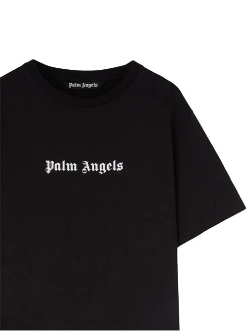 T-shirt nera con logo sul davanti PALM ANGELS | PMAA089S24JER0021001